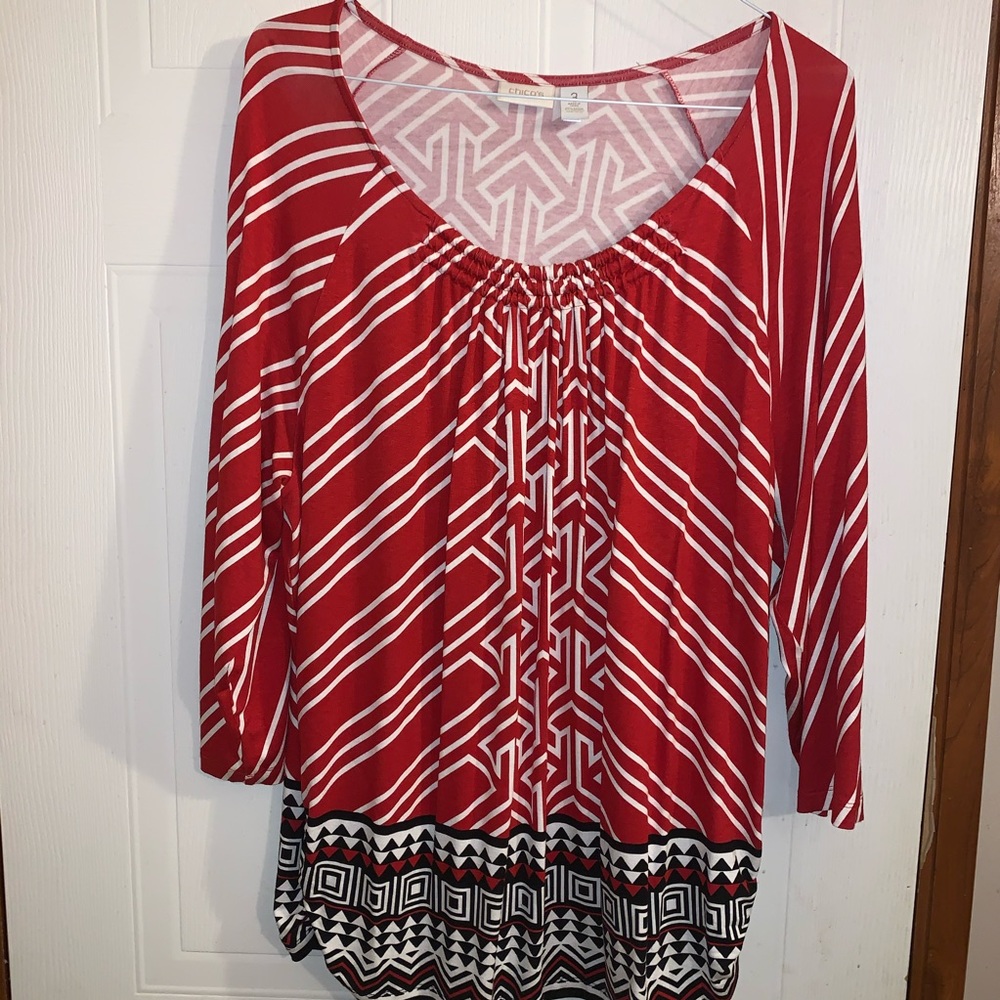 ❤️Chico’s Printed Tunic Top!